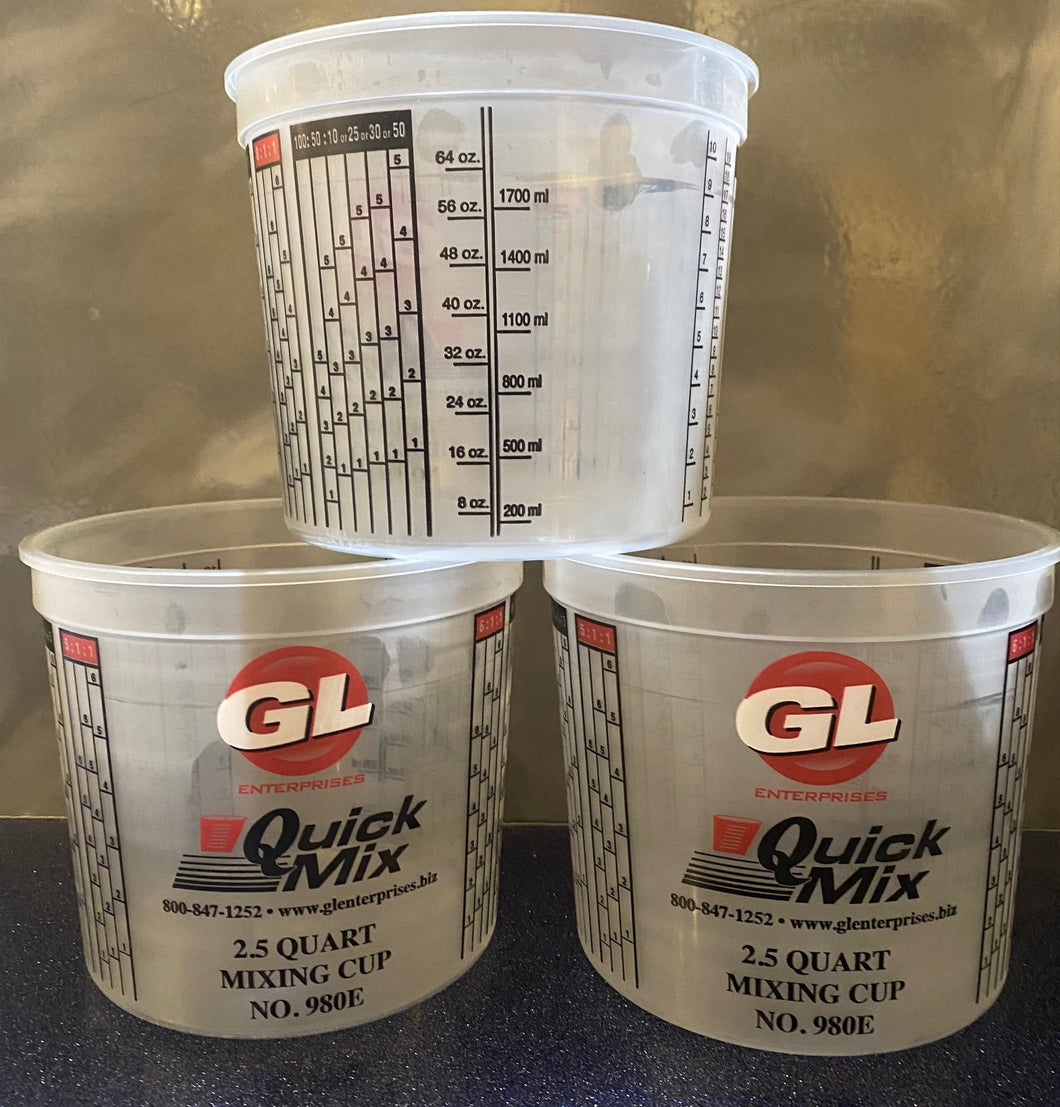 2.5 quart Mix Cup With Measurements