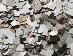 Vinyl Flake Chips 1/8 inch STOCKED COLOR BLENDS