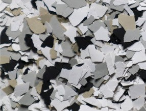 Vinyl Flake Chips 1/8 inch STOCKED COLOR BLENDS