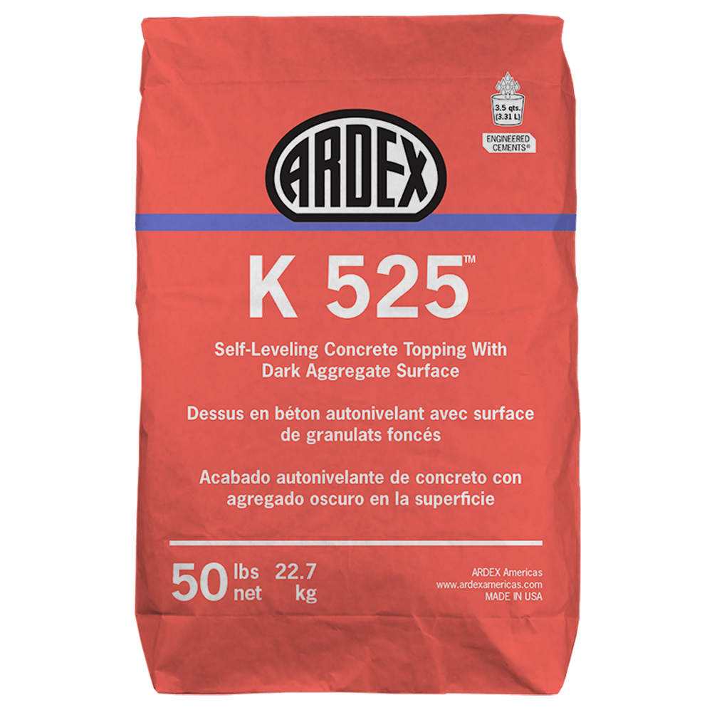 ARDEX K-525 Self Leveling Concrete Topping with Dark Aggregate Surface