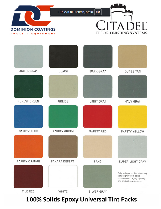 Citadel 100% Solids Epoxy Universal Tint Packs 48 oz.