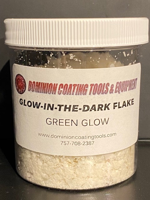 Glow in the Dark Vinyl Flakes GLOW GREEN