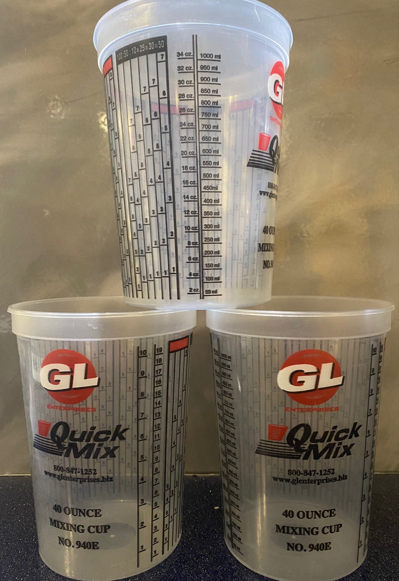 40 Inch Cup 40 ounce Mix Cup With Measurements – Dominion Coatings Tools and Equipment