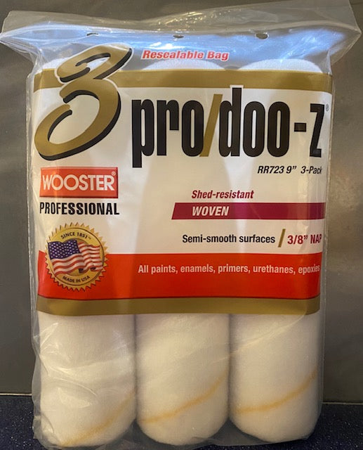 Wooster Pr Dooz FTP 3/8 Nap 9 inch Roller Cover 3 PACK