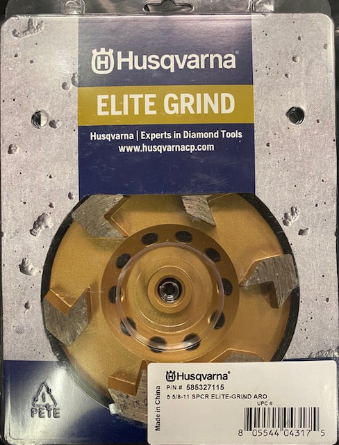 Husqvarna Elite Grind Arrow Cup Wheel 5 Inch Threaded