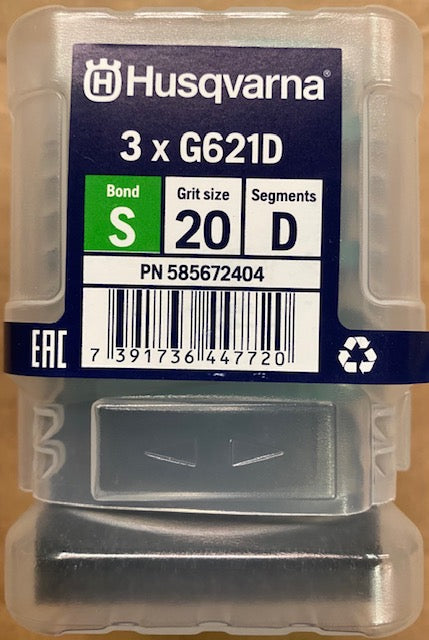 Husqvarna Diamond Tooling Vari Grind Soft Bond 20 Grit Double Arrow Seg